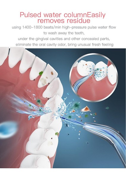 Home Pulse Oral Su Flosser Elektrikli Taşınabilir Ortodontik Scaler (Yurt Dışından)