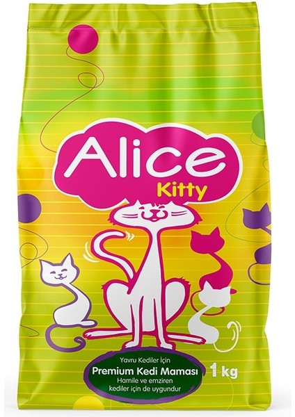 Kitty Yavru Hamile ve Emziren Kedi Maması 1 Kg+ Alice Çim modelleri
