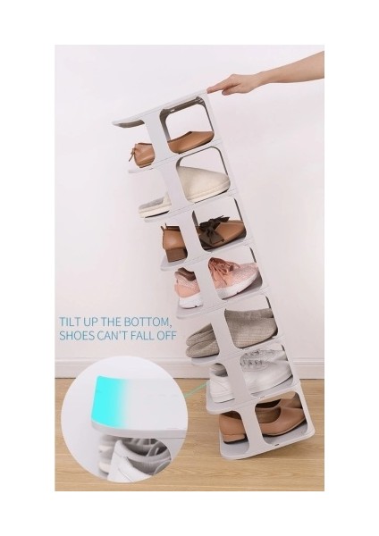 2 Adet Beyaz Ayakkabılık 5 Katlı Plastik Ayakkabı Düzenleyici Organizer Raf Ünitesi fiyatları