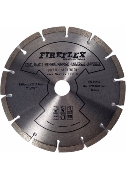 Fireflex Elmas Testere Genel Amaçlı (Soketli) 180 mm