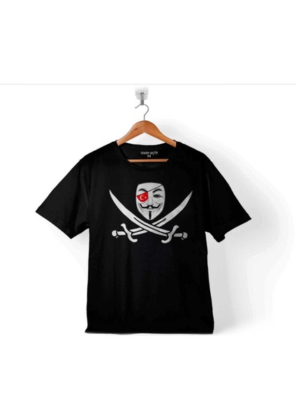 Anonymous Turkey Türk Hacker Bilgisayar Yazılım Çocuk T-Shirt