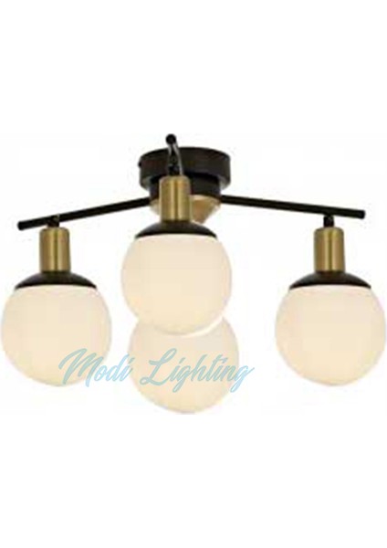 4'lü Siyah Eskitme Armatür MOD-AV-4465-4AR