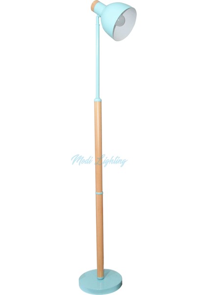Ahşap Turkuaz Lambader MOD-LM-4472-TK