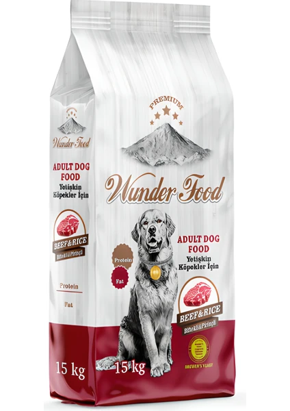 Wunder Food Premium Biftekli Yetişkin Köpek Maması 15 Kg