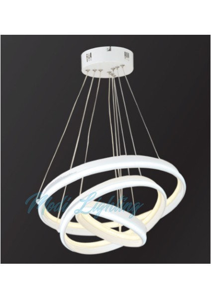 Ikili 3çember Beyaz LED Avize MD31