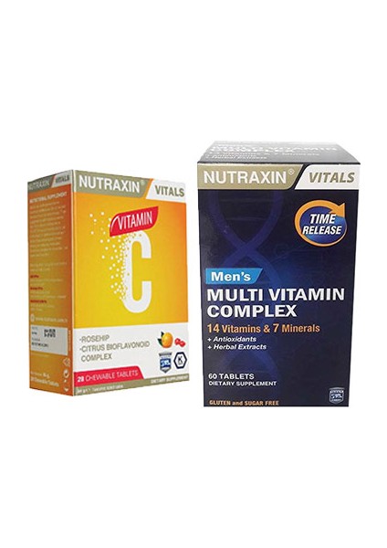 Vitamin C 28 Çiğneme Tableti & Men's Multivitamin Complex