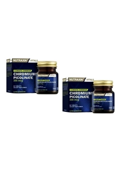 Chromium Picolinate 200 Mcg 90 Tablet 2'li Paket