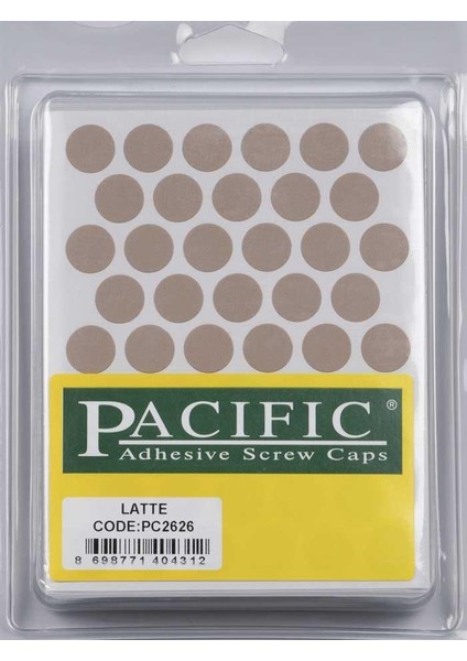 Pvc Yapışkan Tapa 14 mm 1 Plaka 50 Adet Latte