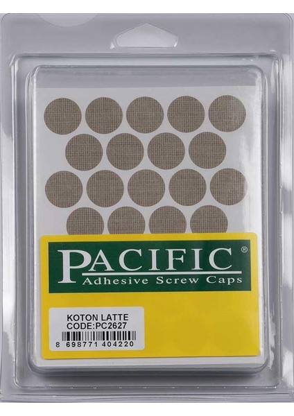 Pvc Yapışkan Tapa 18 mm 1 Plaka 32 Adet Koton Latte