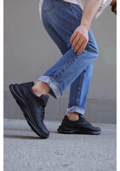 Sneakers Ayakkabı 065 Siyah (Siyah Taban) fırsatları