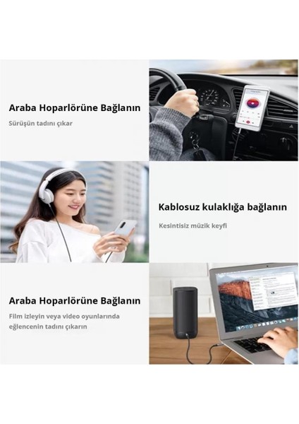 3.5mm Hi-Fi Erkek To Erkek Trrs Aux Ses ve Mikrofon Kablosu 2 Metre modelleri
