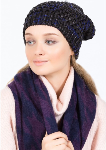 Parlak Baskılı Ponponlu Bere - PS1185 indirimleri