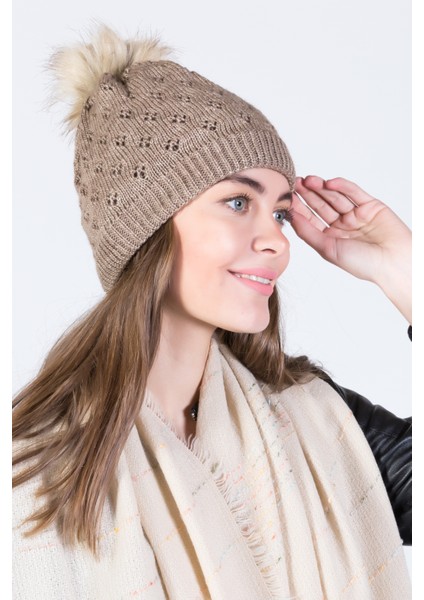 Simli Ponponlu Akrilik Bere - PS603