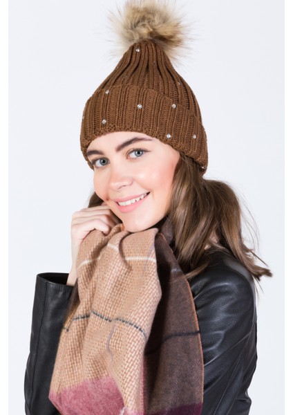 Taşlı Ponponlu Akrilik Bere - PS639 modelleri