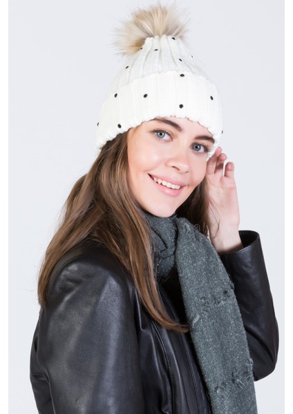 Taşlı Ponponlu Akrilik Bere - PS638 modelleri