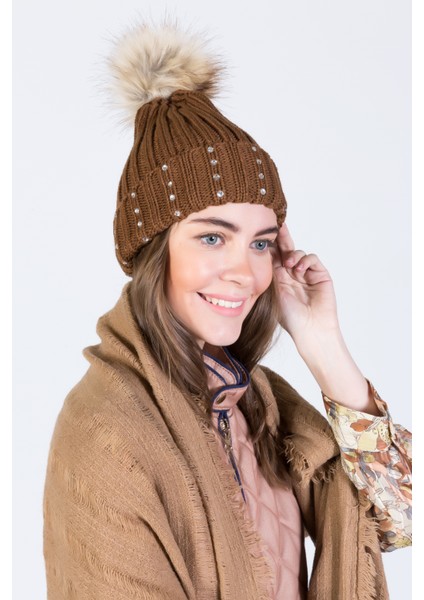 Taşlı Ponponlu Akrilik Bere - PS614 modelleri