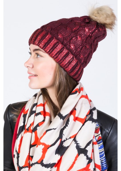 Simli Ponponlu Akrilik Bere - PS702 fiyatları