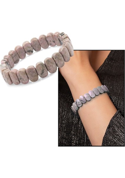 Rodonit Doğaltaş Rolex Kadın Bileklik