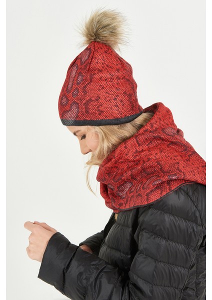 Yılan Baskılı Ponponlu Akrilik Bere - PS514 fiyatları