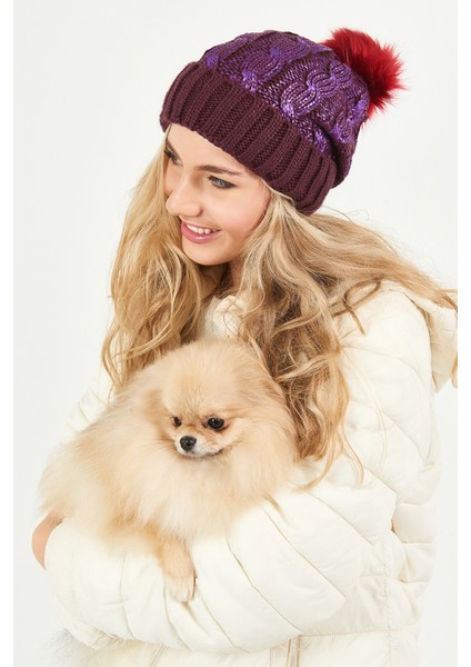 Simli Ponponlu Akrilik Bere - PS400 fiyatları