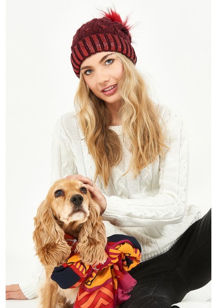 Simli Ponponlu Akrilik Bere - PS412