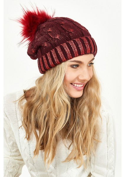 Simli Ponponlu Akrilik Bere - PS412 fiyatları