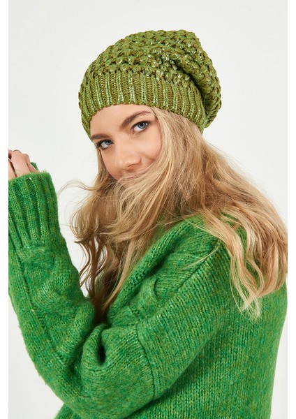 Simli Ponponsuz Akrilik Bere - PS352