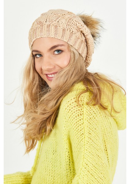 Simli Ponponlu Akrilik Bere - PS314 fiyatları