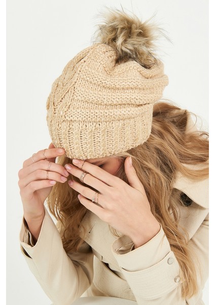 Simli Ponponlu Akrilik Bere - PS454 fırsatları