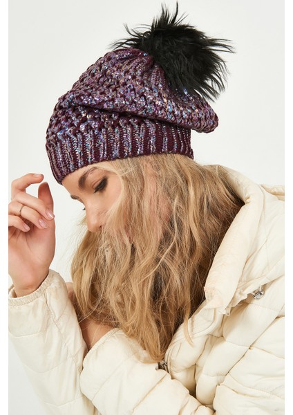 Simli Ponponlu Akrilik Bere - PS347 modelleri