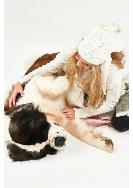 Simli Ponponlu Akrilik Polar Astarlı Bere - PS495 fırsatları