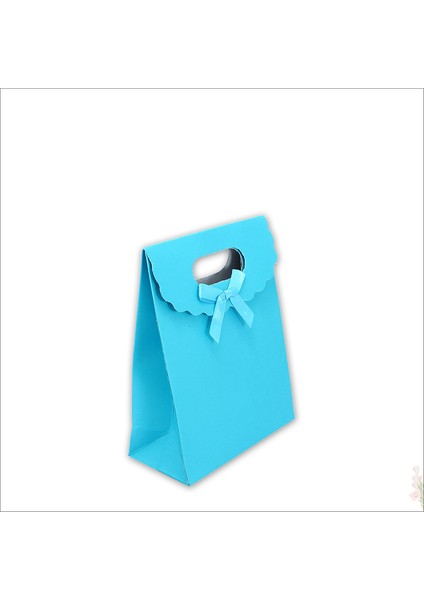El Geçmeli Karton Çanta 16 x 12 x 6 Cm, Mavi - 12 Adet indirimleri