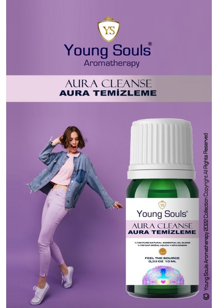 Aromatherapy Aura Cleanse Essential Oil Blend Aura Temizleme Uçucu Yağ Karışımı 10 ml