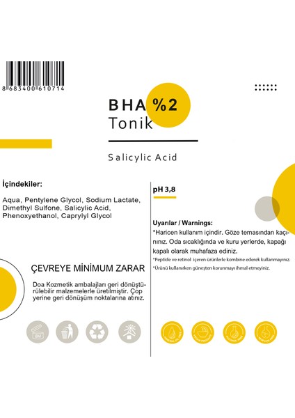 Bha Tonik %2 Salisilik Asit (Salicylic Acid) modelleri