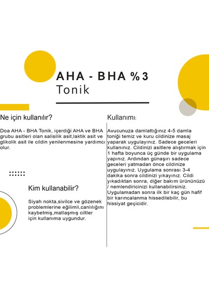 Aha-Bha %3 Tonik (%1 Salisilik, %1 Laktik, %1 Glikolik Asit) fiyatları