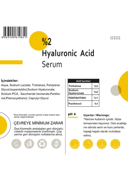 Hyaluronic Acid %2 Serum (Hyaluronik Asit %2) modelleri