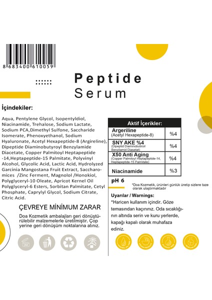 Peptide Serum modelleri