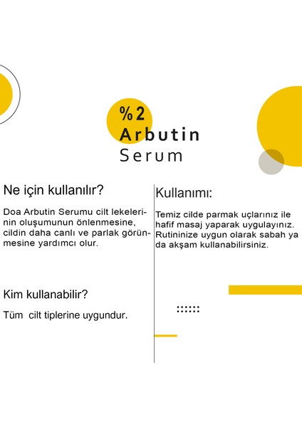 Arbutin Serum modelleri