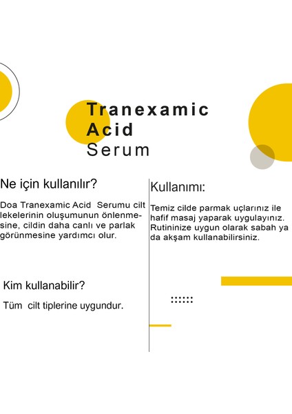 Tranexamic (Traneksamik) Acid Serum fiyatları
