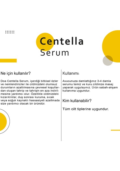 Centella Serum fiyatları