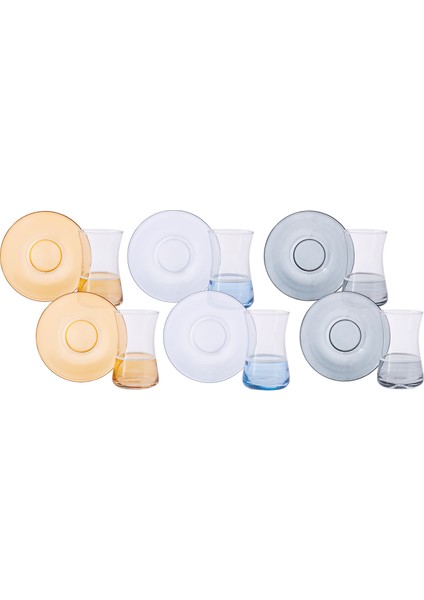 Laden 12 Parça 6 Kişilik Çay Seti 165 ml