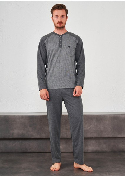 Erkek Patlı Yaka Pijama Takım - 10590