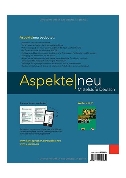 Aspekte Neu: Lehr- Und Arbeitsbuch B2 Plus Teil 2 Mıt CD