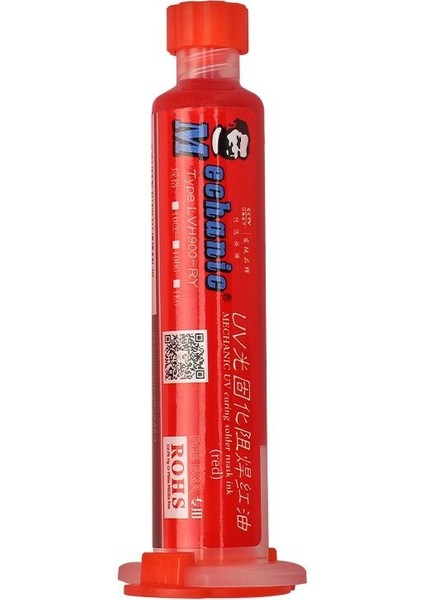 Uv Anakart Pcb Bord Lehimleme Yalıtım Boyası 10CC Kırmızı