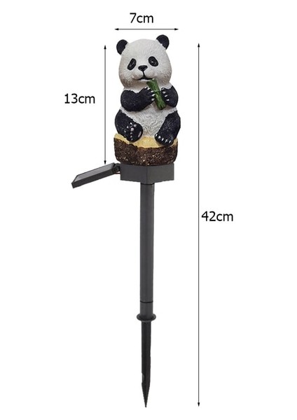 Dış Mekan Güneş Işıkları Reçine Panda Suya Dayanıklı Bahçe Dekorasyonu(Yurt Dışından) modelleri