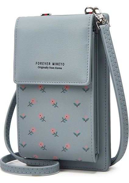 Kadın Cep Telefonu Çantası Omuz Çapraz Cüzdan Vintage Baskı Çanta(Yurt Dışından)