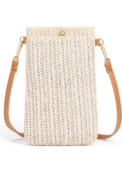 Tek Omuzlu Postacı Cep Telefonu Çantası Kızlar Dokuma Plaj Çantası(Yurt Dışından)