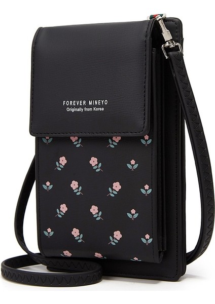 Kadın Cep Telefonu Çantası Omuz Çapraz Cüzdan Vintage Baskı Çanta(Yurt Dışından)