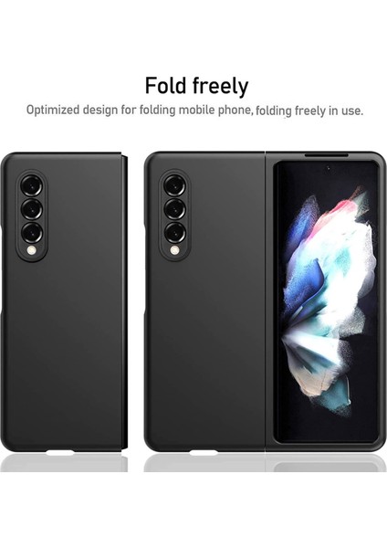 Galaxy Z Fold4 Deri Telefon Kılıfı - Gümüş (Yurt Dışından)