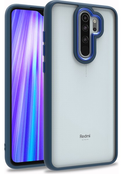 Xiaomi Redmi Note 8 Pro Kılıf Renkli Silikon Kenarlı Arkası Şeffaf Flora Kapak